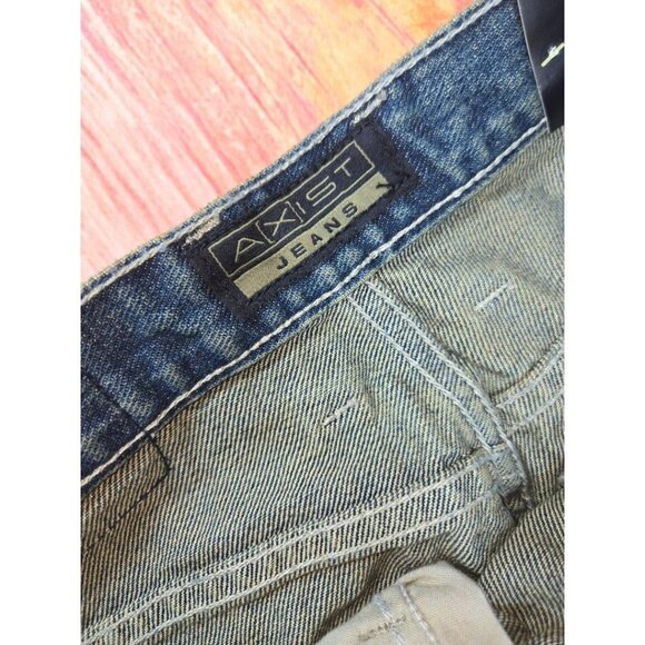 Axist Mens Modern Relaxed Fit Jeans 33x30 Premium Vintage Slightly Tapered Leg - Picture 4 of 10